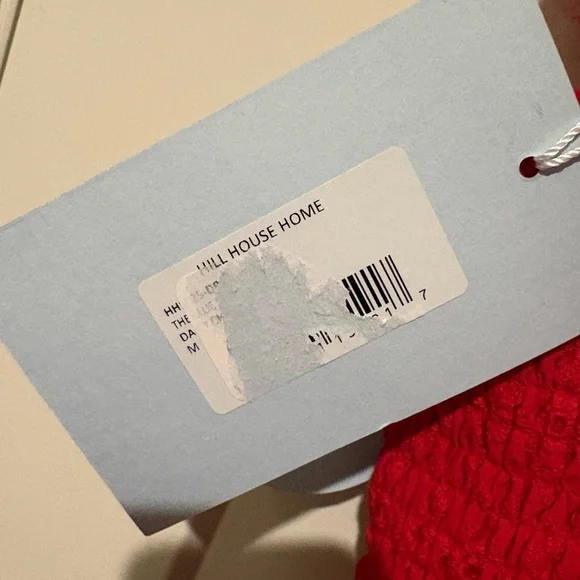 Hill House The Ellie Nap Dress Medium Color: Red Daisy Check Eyelet NWT - Picture 5 of 6